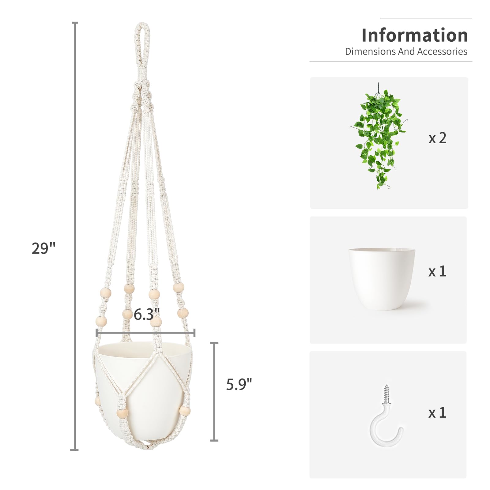 Amazon.com: Mkono Fake Hanging Plant with Pot, Artificial Plants